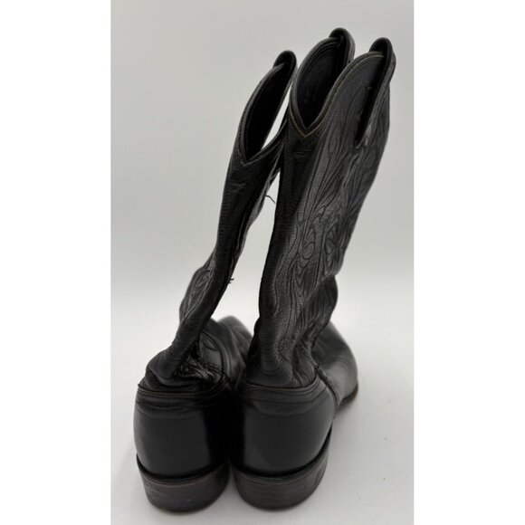 DAN POST Women's Cowboy Boots Black Snip On Pointed Toe Size 6M USA Great GUC - Picture 11 of 12